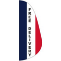 "FREE DELIVERY" 3' x 8' Message Feather Flag